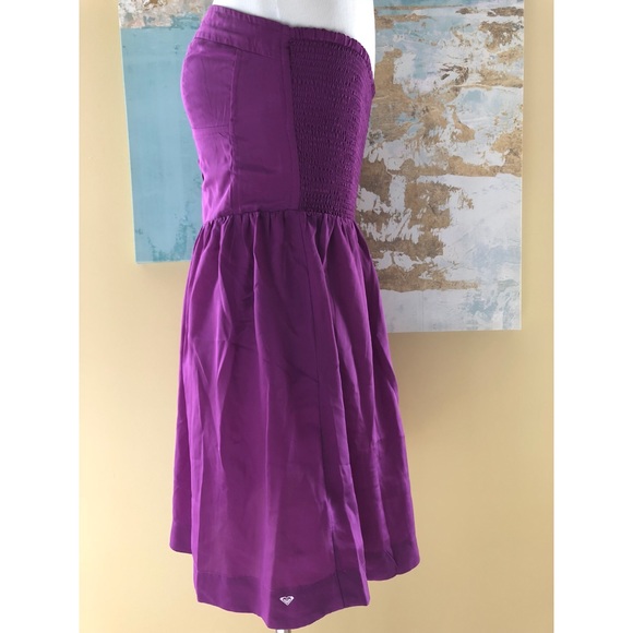 ✨SALE✨ ROXY Strapless Dress • S • Bright Purple - Picture 6 of 7